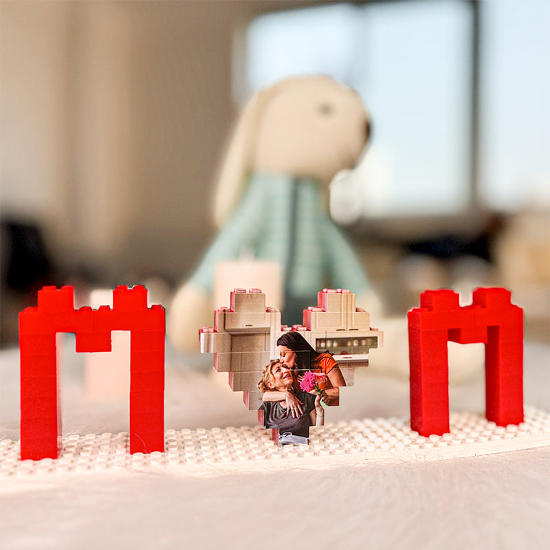 Personalised Photo Print Acrylic Block Puzzle Lego, I Love You Acrylic Block, Mom Acrylic Block, Gift For Mom, Gift For Family