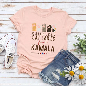 Childless Cat Ladies For Kamala, Personalized Kamala Harris Shirt, Gifts For Cat Lovers, Election 2024