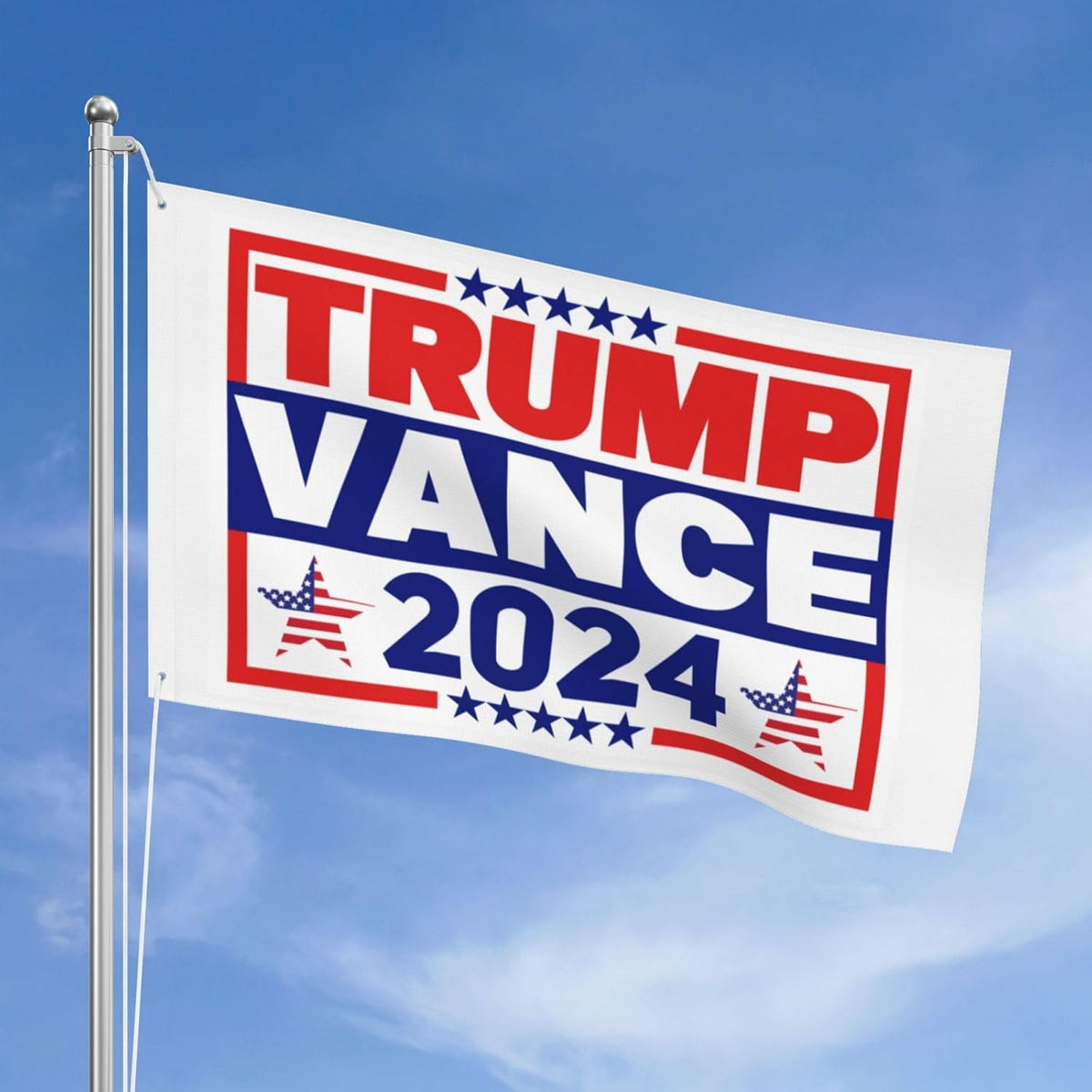 Trump 2024 Double Sided Car Window Flag – 12x15 Inch, Polyester, Made In China
