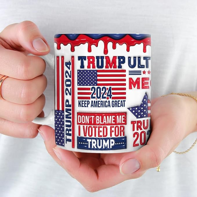 Trump 3D Inflated Mug, Gift For Trump Supporters, Election 2024