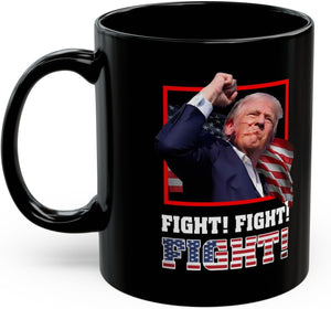 Fight Fight Fight Trump Coffee Mug, Trump Assassination, Election 2024