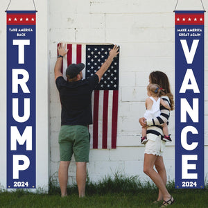 Trump Vance Make America Great Again And Take America Back Porch Signs, Banners Outdoor, Gift For Trump Fans