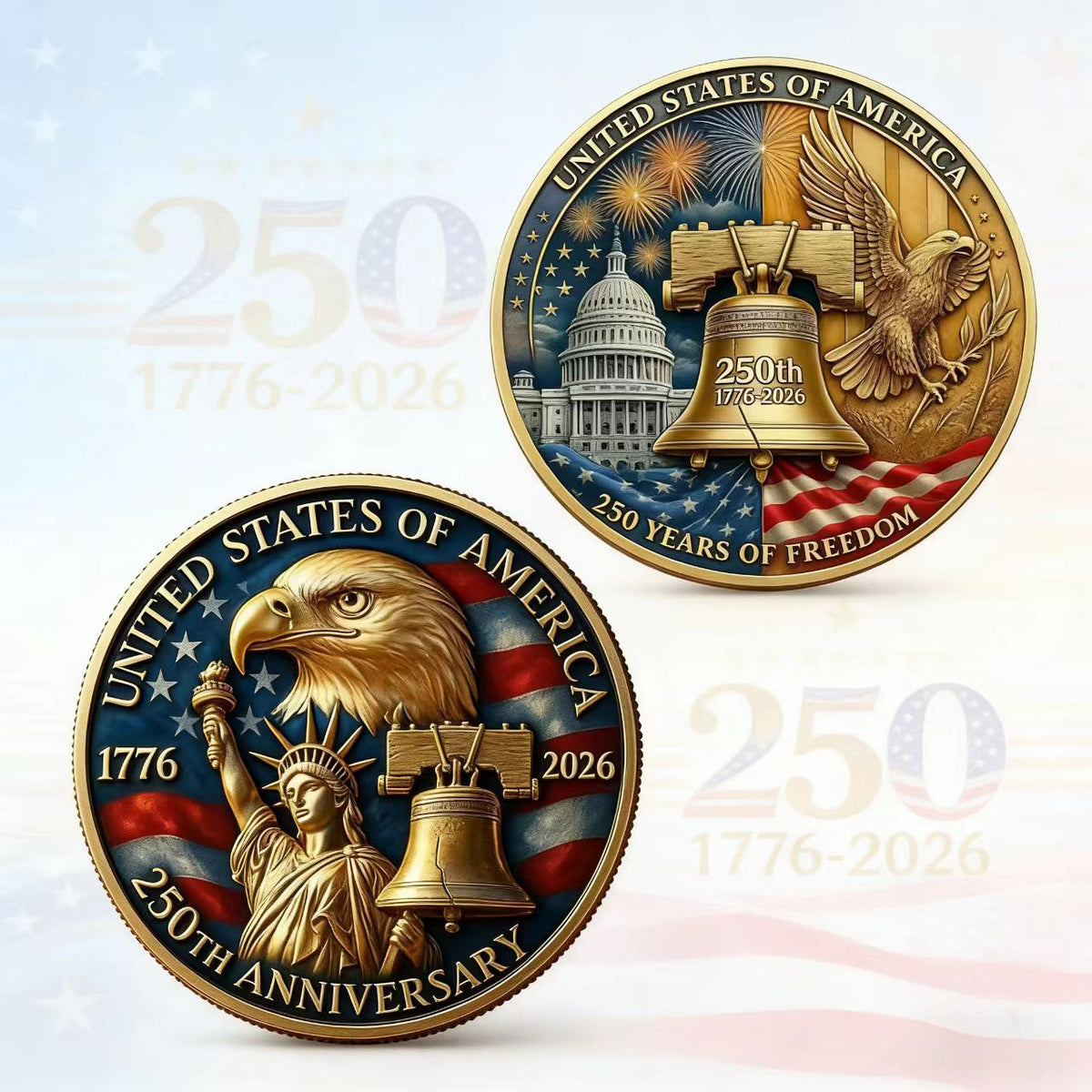 250Th Anniversary 3D Commemorative Medal Coin Collectible