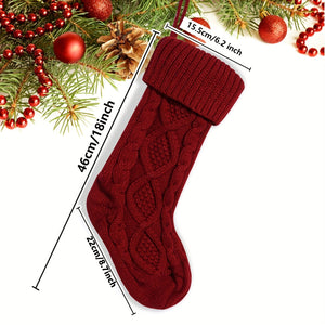 Custom Embroidered Christmas Stockings with Names - Personalized Knit Socks for Family, Perfect Holiday Decor & Gift