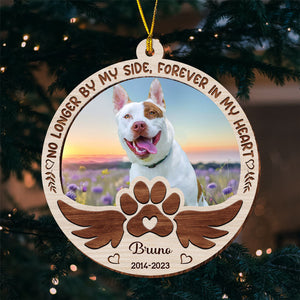 Forever In My Heart Paw Wings, Personalized Shape Ornaments, Memorial Gift For Pet Lovers, Custom Photo