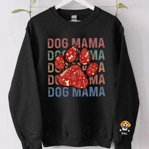 Dog Mama Cat Mama Fur Mama, Personalized Sweatshirt Custom Name On Sleeve, Christmas Gift For Pet Lovers