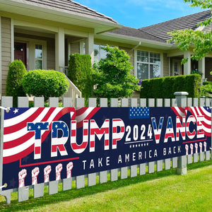 Trump Vance Take America Back 2024 Banner, Gift For Trump Supporters, Election 2024