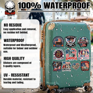(20Pcs-3In) America 250Th Birthday Sticker USA 250 Years of Freedom Anniversary 1776 2026 Statue of Liberty Eagle Independence Day Waterproof Vinyl Sticker for Water Bottle Car Laptop