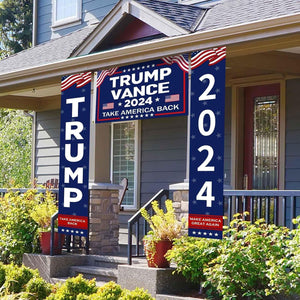 3 Pcs Trump Vance 2024 Porch Signs, Banners Outdoor, Gift For Trump Supporters, Election 2024