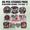 (20Pcs-3In) America 250Th Birthday Sticker USA 250 Years of Freedom Anniversary 1776 2026 Statue of Liberty Eagle Independence Day Waterproof Vinyl Sticker for Water Bottle Car Laptop