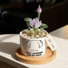 Personalized Dog Loss Gifts, "Still Listening" Planter, Pet Memorial, Custom Design & Birth Month Flower