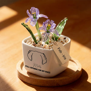 Personalized Dog Loss Gifts, "Still Listening" Planter, Pet Memorial, Custom Design & Birth Month Flower