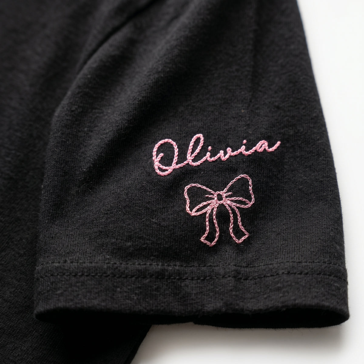 Girl Dad EST, Faux Embroidery Personalized Shirt, Chest & Sleeve Custom Design