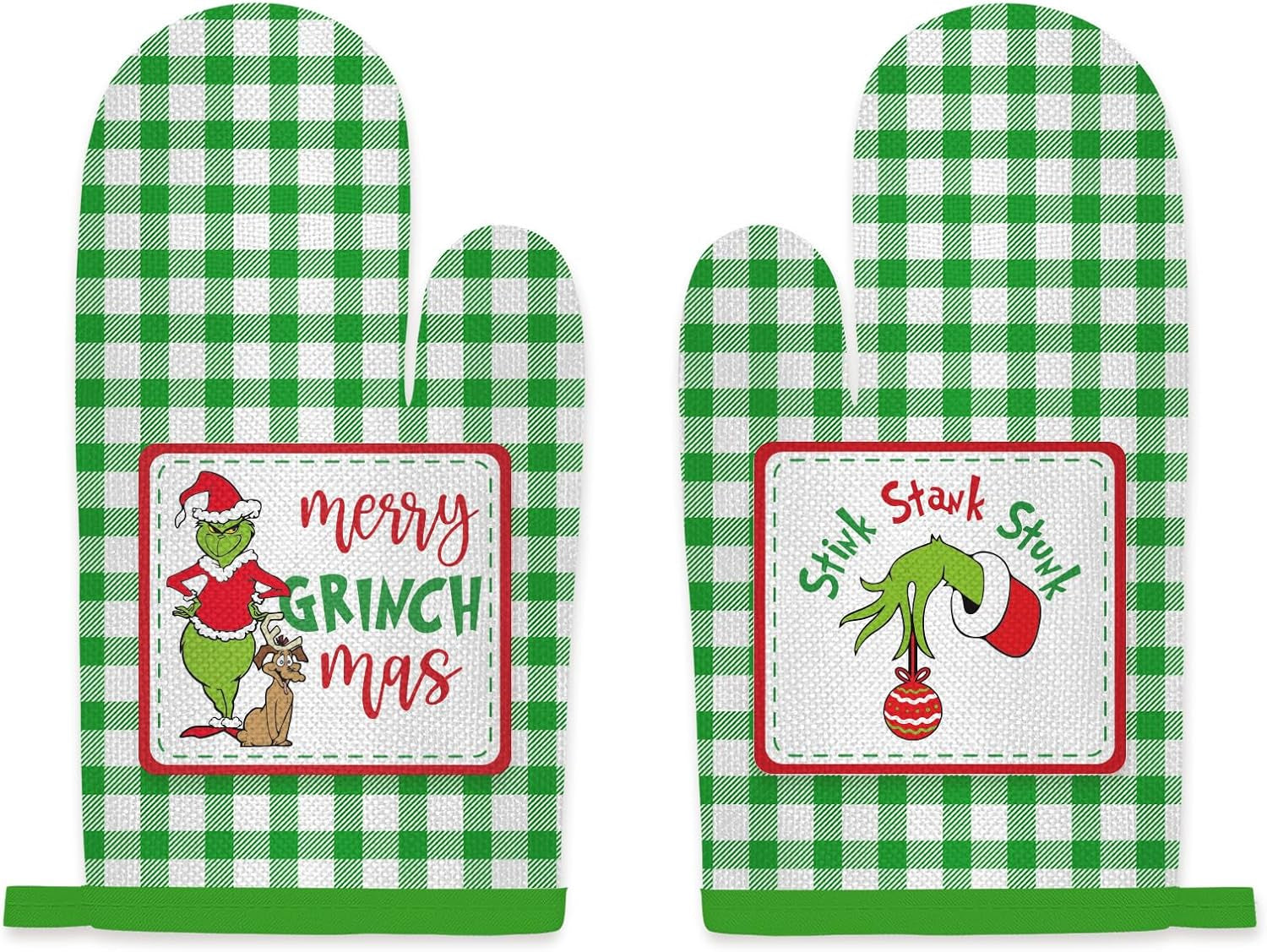 Grinchs Christmas Oven Mitts, Funny Christmas Gifts