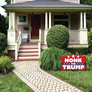 Honk for Trump Yard Sign, Home Decoration For Trump Fans, Election 2024