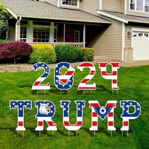 9Pcs Trump Voted 2024 Yard Signs, Gift For Trump Fans, Election 2024