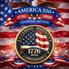 3D Embossed 250th Anniversary Coin, Commemorative Challenge Coin, Collectible Souvenir Gift, Limited Edition Coin