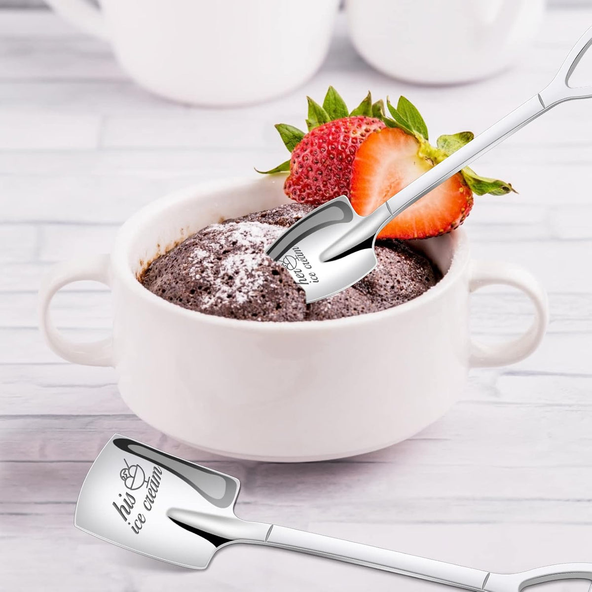 Consider His And Hers Ice Cream Spoons, Perfect For Anniversaries, Birthdays Gifts, Valentine's Day Gifts, Gift For Couple.