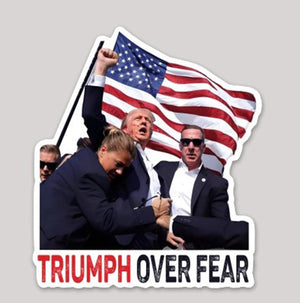 Trump Fight Never Surrender Sticker, Trump Assassination, Election 2024