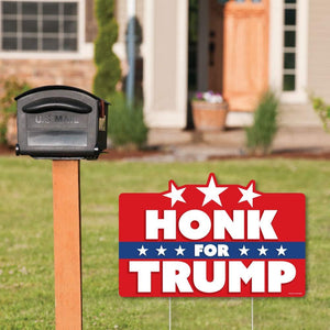 Honk for Trump Yard Sign, Home Decoration For Trump Fans, Election 2024