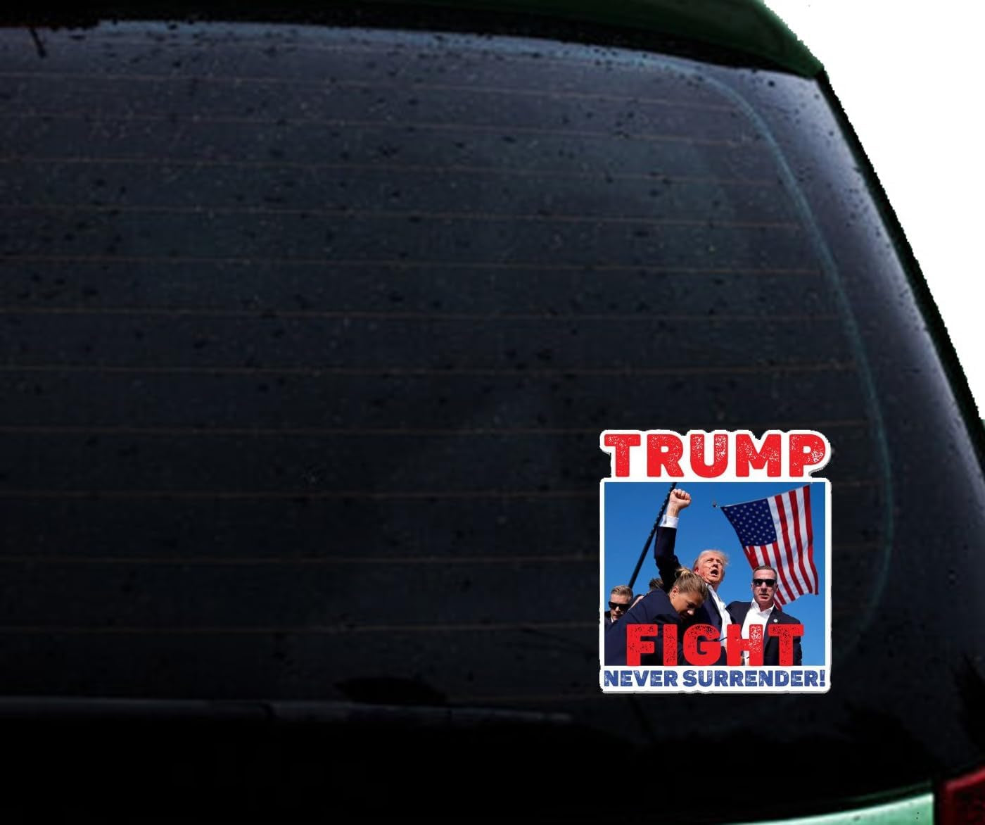 Trump Fight Never Surrender Sticker, Trump Assassination, Election 2024