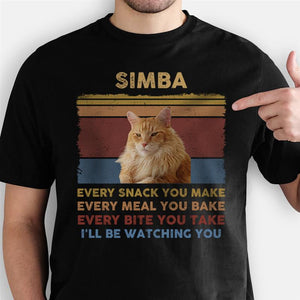 Every Snack You Make, Custom Photo Dark Color T Shirt, Personalized Gifts for Dog Lovers, Gift For Your Loved Ones