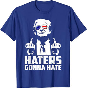 Haters Gonna Hate Trump Middle Finger Shirt, Gift For Trump Fans, Election 2024