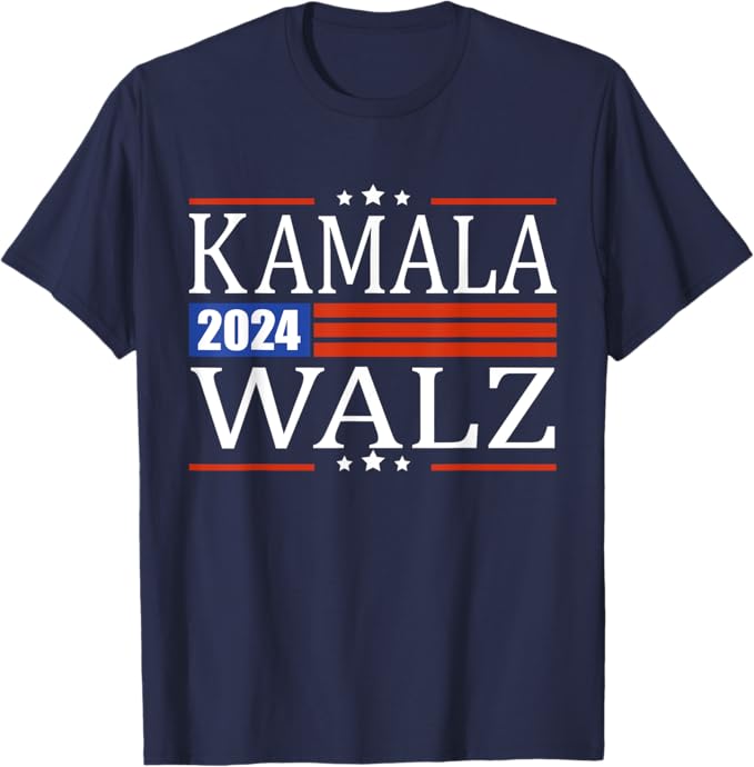 Kamala Walz 2024, Kamala Harris Dark Shirt, Gift For Kamala Harris Supporters, Election 2024