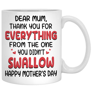 Thank You For Everything Happy Mother's Day, Personalized Accent Mug, Mother's Day Gifts