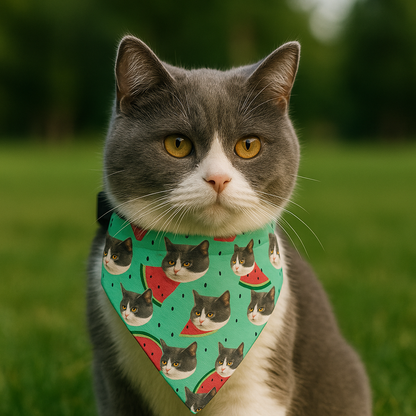 Multi Pattern Bandana Collar, Personalized Bandana Collar, Custom Gifts For Dog