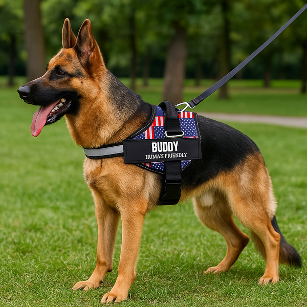 Personalized Reflective Dog Harness, Custom Name And Phone Number Personalized Reflective Dog Harness, Custom Name And Phone Number