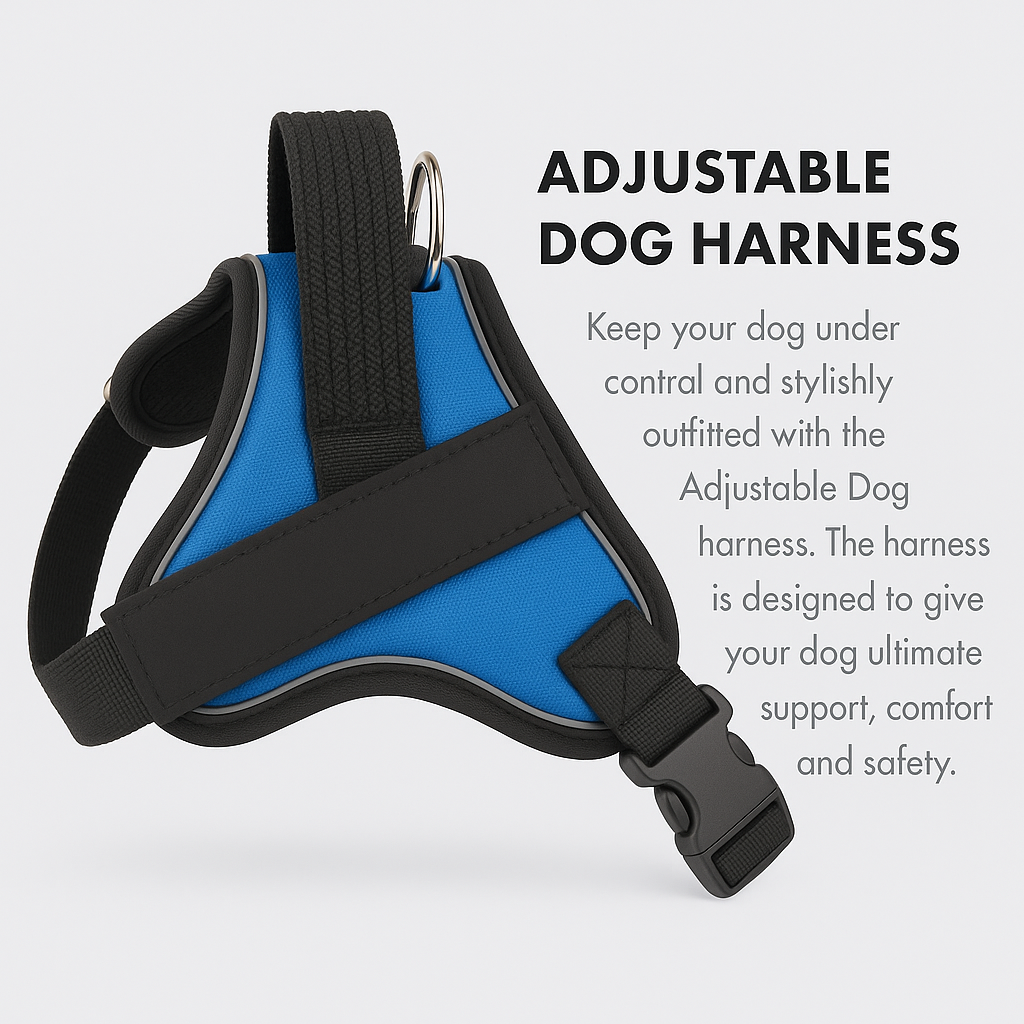 Personalized Reflective Dog Harness, Custom Name And Phone Number Personalized Reflective Dog Harness, Custom Name And Phone Number