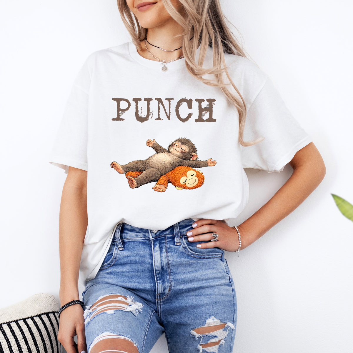 Punch Monkey Comfortable With Plush Shirt, Punch Monkey Sweatshirt