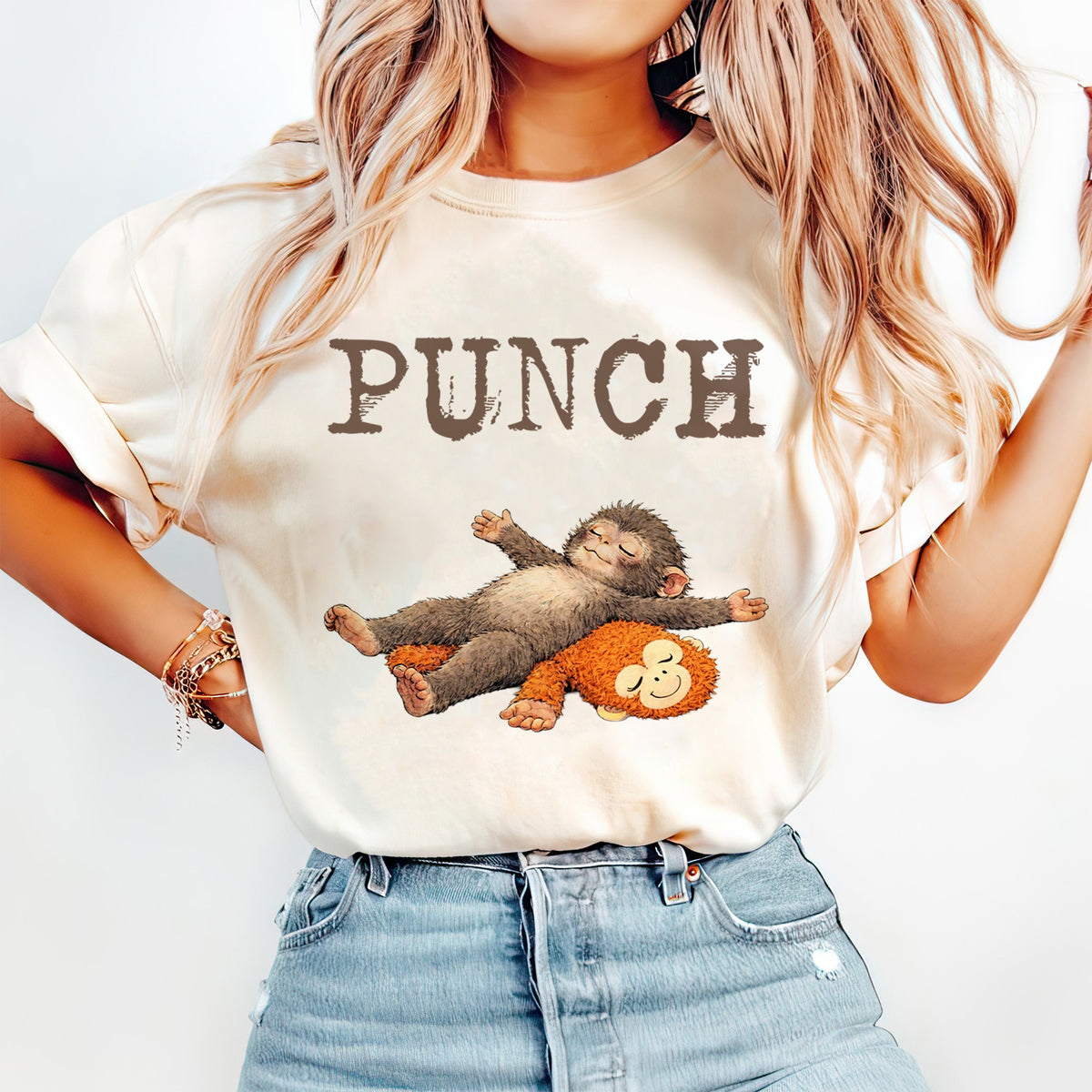 Punch Monkey Comfortable With Plush Shirt, Punch Monkey Sweatshirt