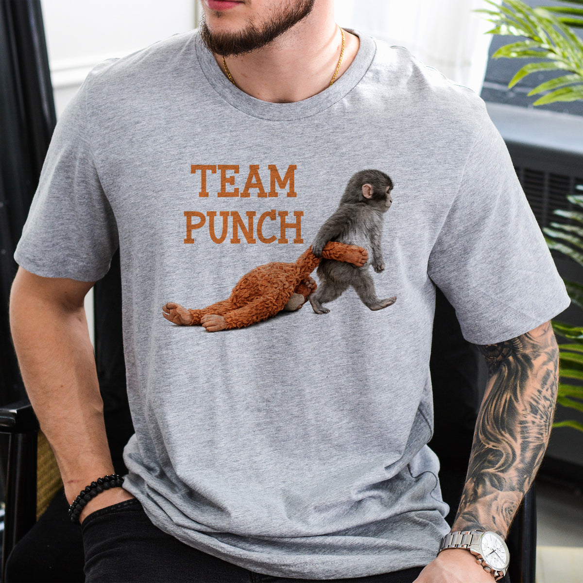 Team Punch Monkey With Plush Shirt, Punch Monkey Sweatshirt