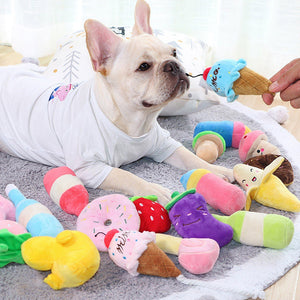 Soft and Durable Dog Toys with Squeaky Bone Design - 1PC