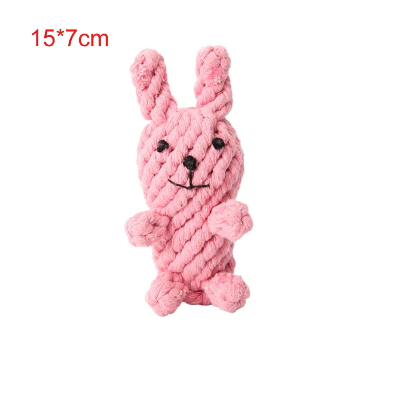 Cartoon Dog Chew Toys Cleaning Teeth Cotton Rope, Pet Accessories
