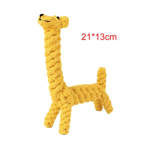 Cartoon Dog Chew Toys Cleaning Teeth Cotton Rope