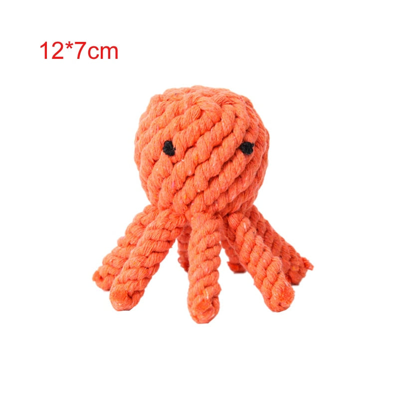 Cartoon Dog Chew Toys Cleaning Teeth Cotton Rope, Pet Accessories