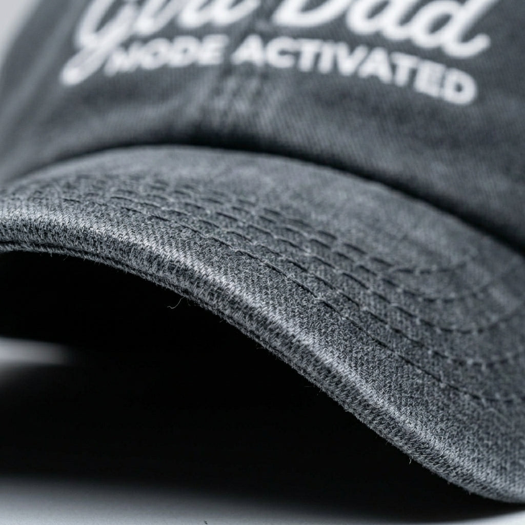 Girl Dad Mode Activated, Father's Day Retro Faux Embroidery Cap, Gift For Him