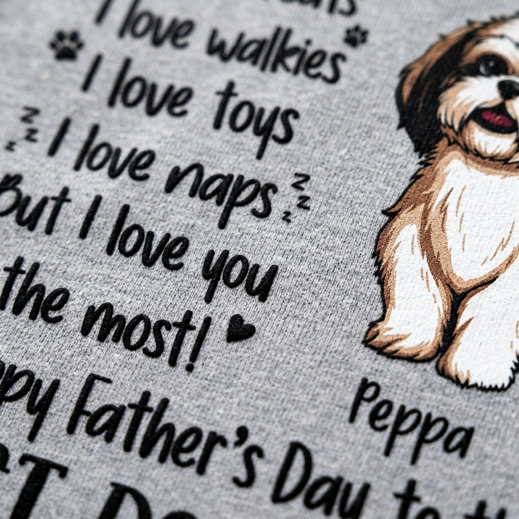 Dog Dad I Love Treats I Love Walkies, Personalized Father's Day Shirt, Custom Gifts For Dog Dad