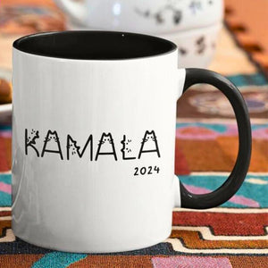 Kamala Cat 2024, Personalized Ceramic Mug, Gift For Kamala Harris Supporters