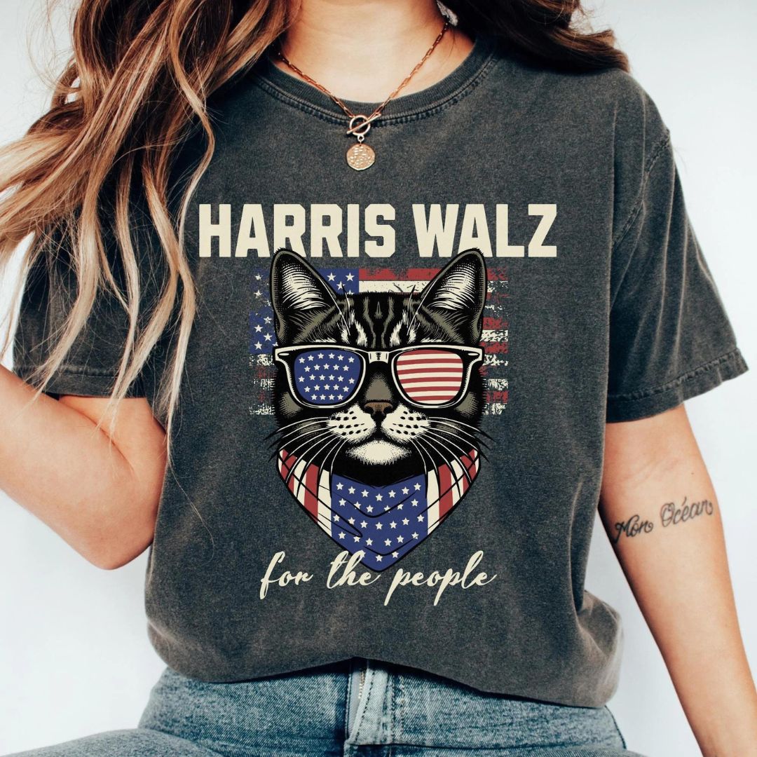 Harris Walz For The People Cat US, Kamala Harris Shirt, Gift For Kamala Harris Supporters, Election 2024