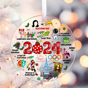 Year To Remember 2024, Funny Ornaments, Acrylic Ornament, Christmas Gift