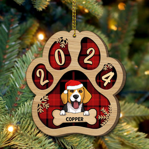 Dog Jingle Paw, Christmas Shaped Ornament, Custom Gift for Dog Lovers