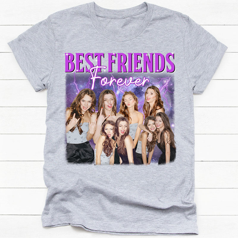 Custom Multi Photo Light Tee, Retro Vintage Bootleg Shirt, Personalized Shirt, Gift For Your Loved One, Custom Photo