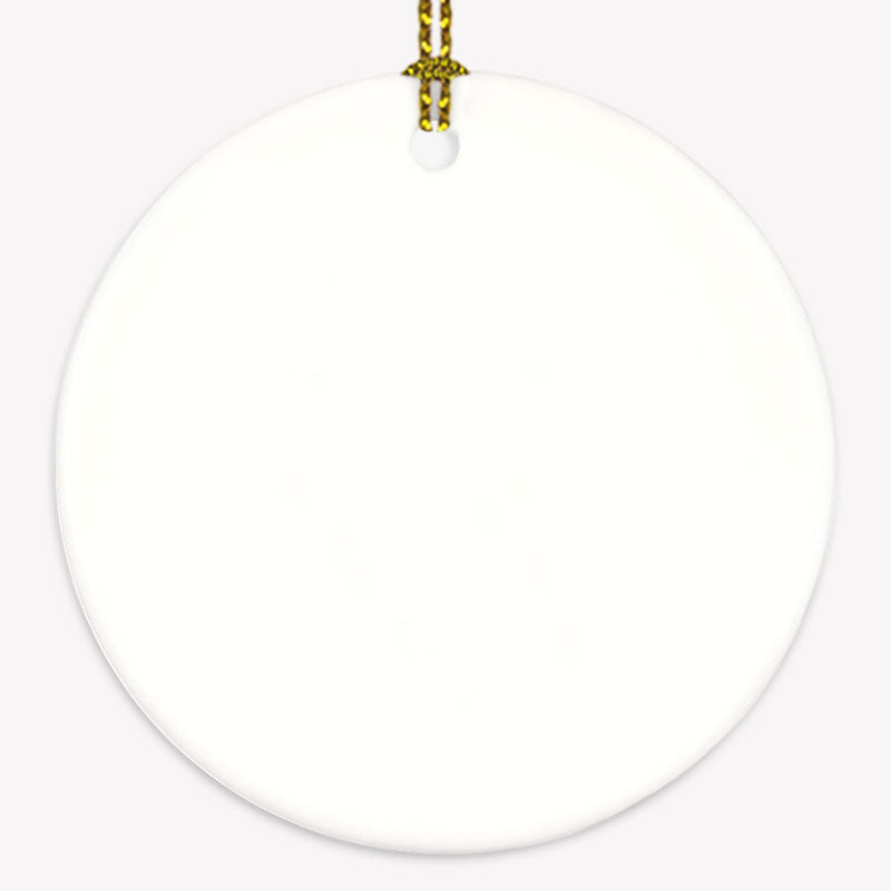 CERAMIC CIRCLE ORNAMENT Replicate Your Customized Design Onto A Ceramic Circle Ornament