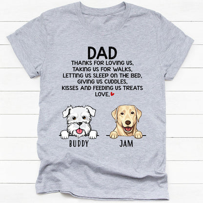 Thanks For Loving Me, Funny Dogs Personalized Shirt, Father's Day gift, Custom Gifts for Dog Lovers
