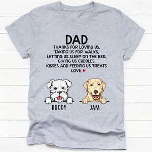 Thanks For Loving Me, Funny Dogs Personalized Shirt, Father's Day gift, Custom Gifts for Dog Lovers