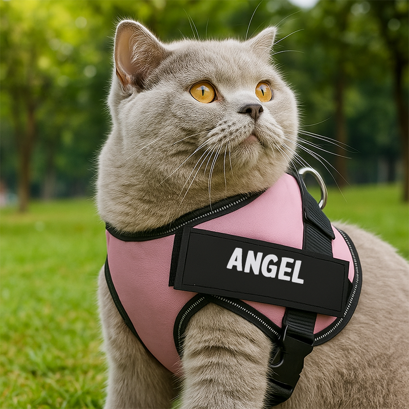 Personalized Reflective Dog Harness, Custom Name And Phone Number, For Your Dogs, For Your Cats, For Pet